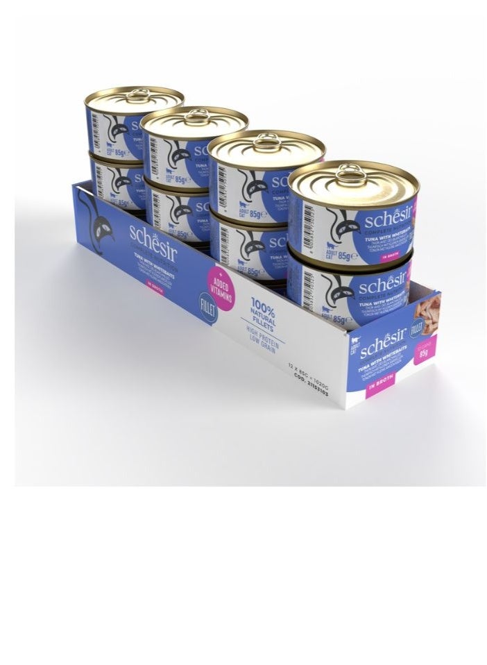 شيسر شيسير طعام رطب للقطط متكامل ومتوازن في المرق – تونة مع الأسماك الصغيرة البيضاء 85 جم [الحد الأدنى للطلب: 12 قطعة] - Image 2