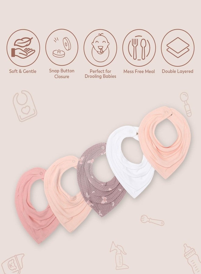 Mi Arcus Feeding, Drool Bibs for Baby Boys, Girls, Newborns, and Toddlers,0-3 Months,Cotton, Gifting/Pack of 5 - Image 2