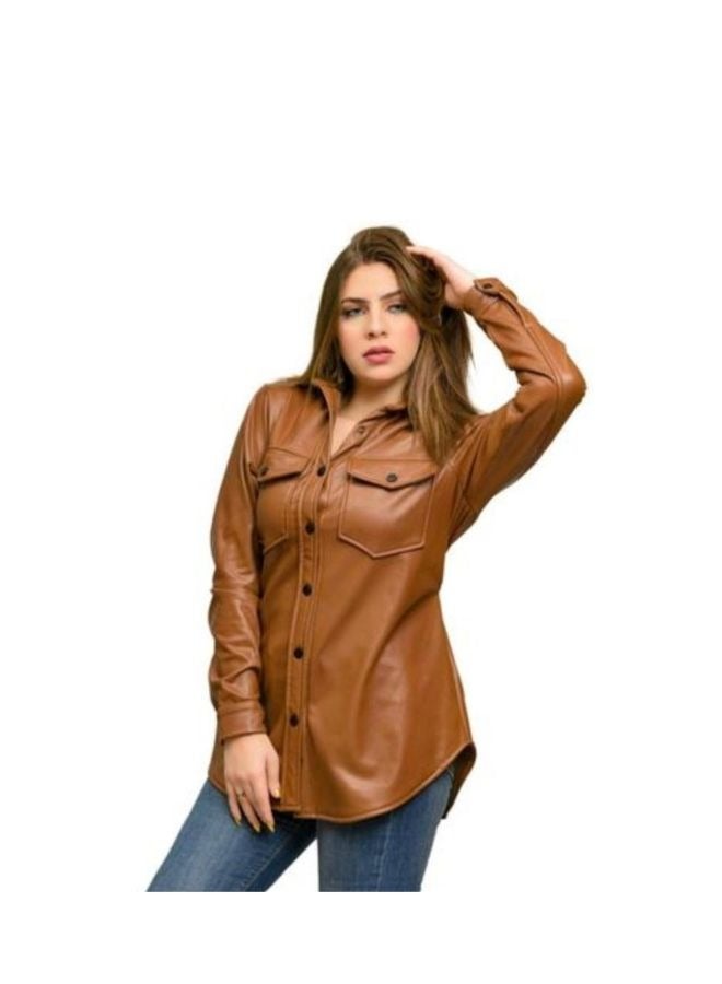 شميز حريمي من الجلد الرائع عالي الجودة موديل 2025