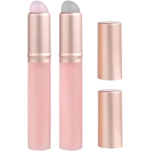 Flavizo 2 Pcs Silicone Lipstick Brush Applicator, Soft Flexible Lip Brushes for Lipstick Balm Gloss, Easy to Clean Lipstick Applicator and Concealer, Portable Lip Tool - Image 1