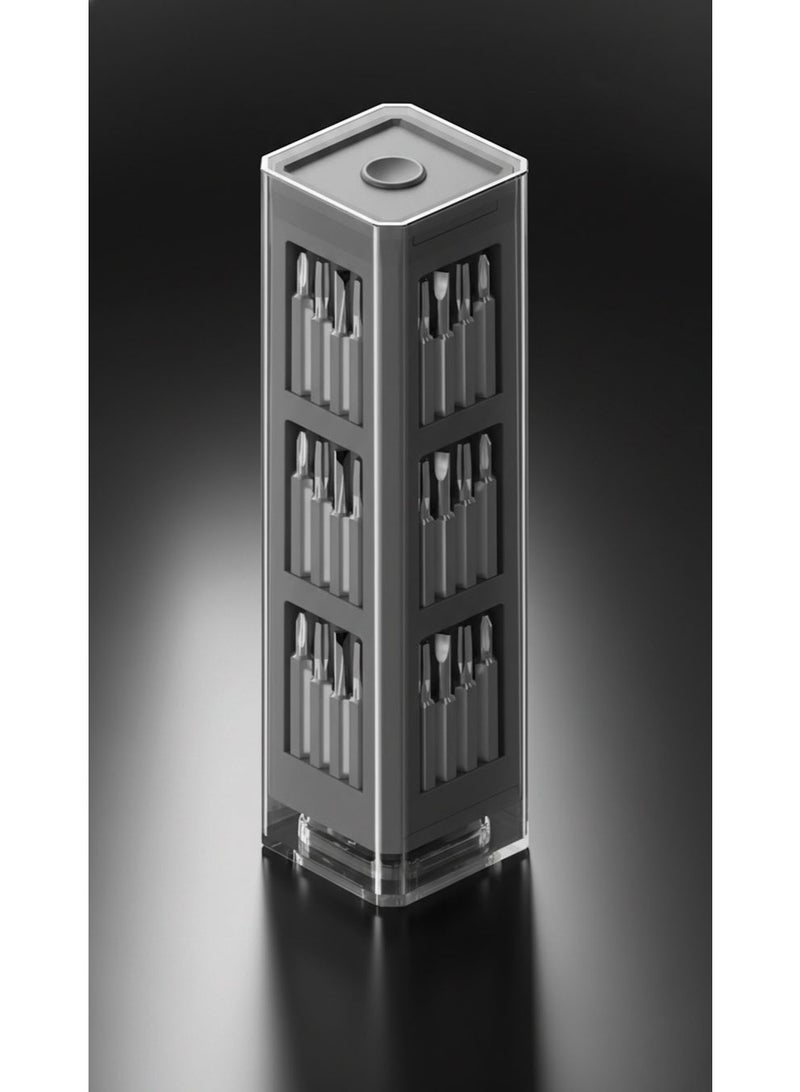 جرين ليون طقم مفك براغي مغناطيسي دقيق 42 في 1 – مجموعة أدوات إصلاح صغيرة للهواتف، الكمبيوتر، الساعات، اللابتوب، ماك بوك، جرس الباب، النظارات، والإلكترونيات - رمادي - Image 4