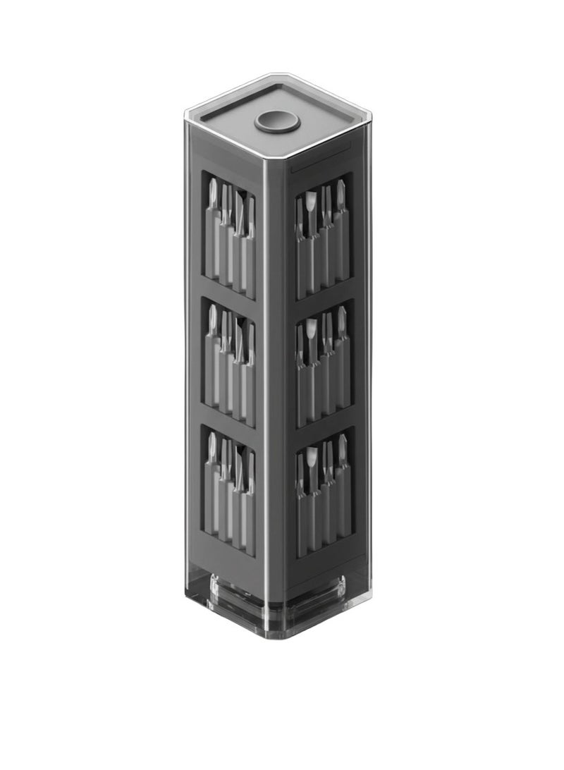 جرين ليون طقم مفك براغي مغناطيسي دقيق 42 في 1 – مجموعة أدوات إصلاح صغيرة للهواتف، الكمبيوتر، الساعات، اللابتوب، ماك بوك، جرس الباب، النظارات، والإلكترونيات - رمادي - Image 3