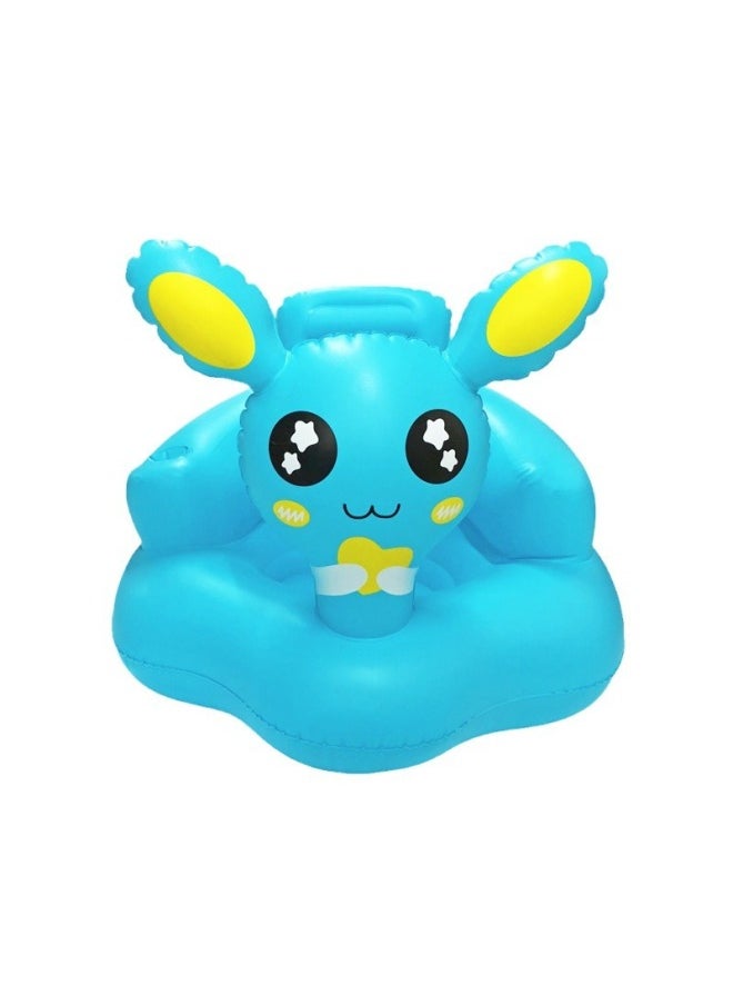 Hot Hot Sale Baby Inflatable Learning Chair Baby Drop-resistant Bath Feeding Multifunctional Bath Stool Children's Small Sofa-Color:Blue-Specifications:55*53*37cm  - Image 5