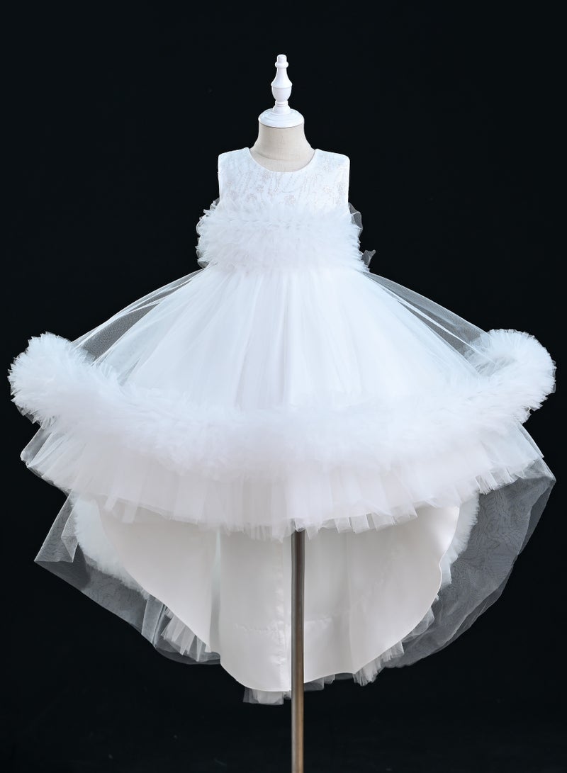 D'Daniela Ruffled Tulle Gown Dress - Image 1