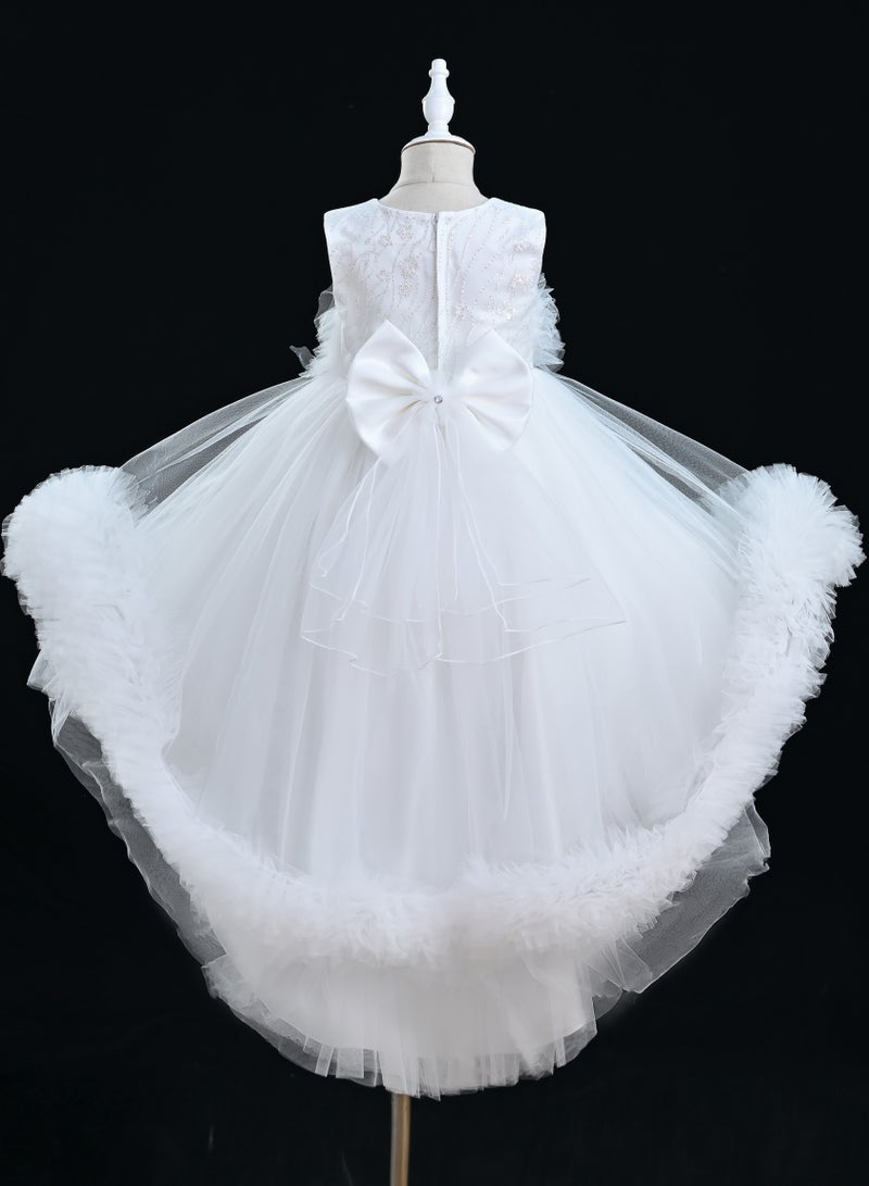 D'Daniela Ruffled Tulle Gown Dress - Image 2
