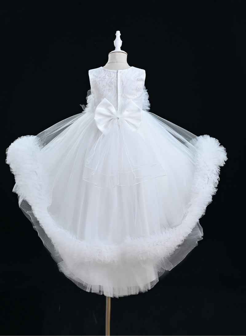 D'Daniela Ruffled Tulle Gown Dress - Image 3