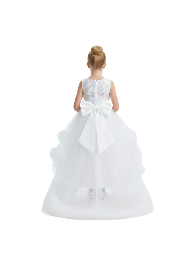 D'Daniela Ruffled Tulle Gown Dress
