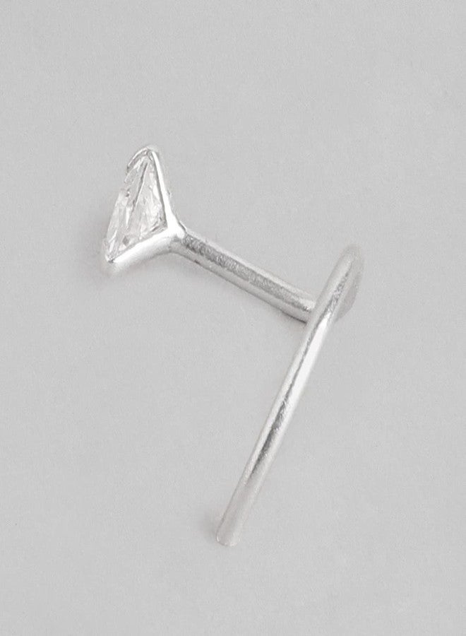 ZAVYA 925 Sterling Silver Heart Minimal Nath Rhodium Plated Nose Pin | Stylish Silver Nose Ring | Gift for Women & Girls | With Certificate of Authenticity and 925 Hallmark - Image 5