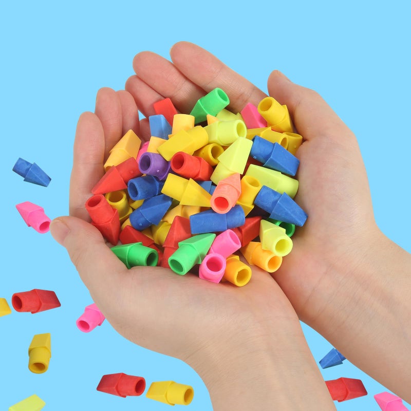 Garpphst 300 Pack Pencil Top Erasers Bulk 10 Colors and Cap Erasers for Pencils for Kids, Students in Classroom and School - Image 5