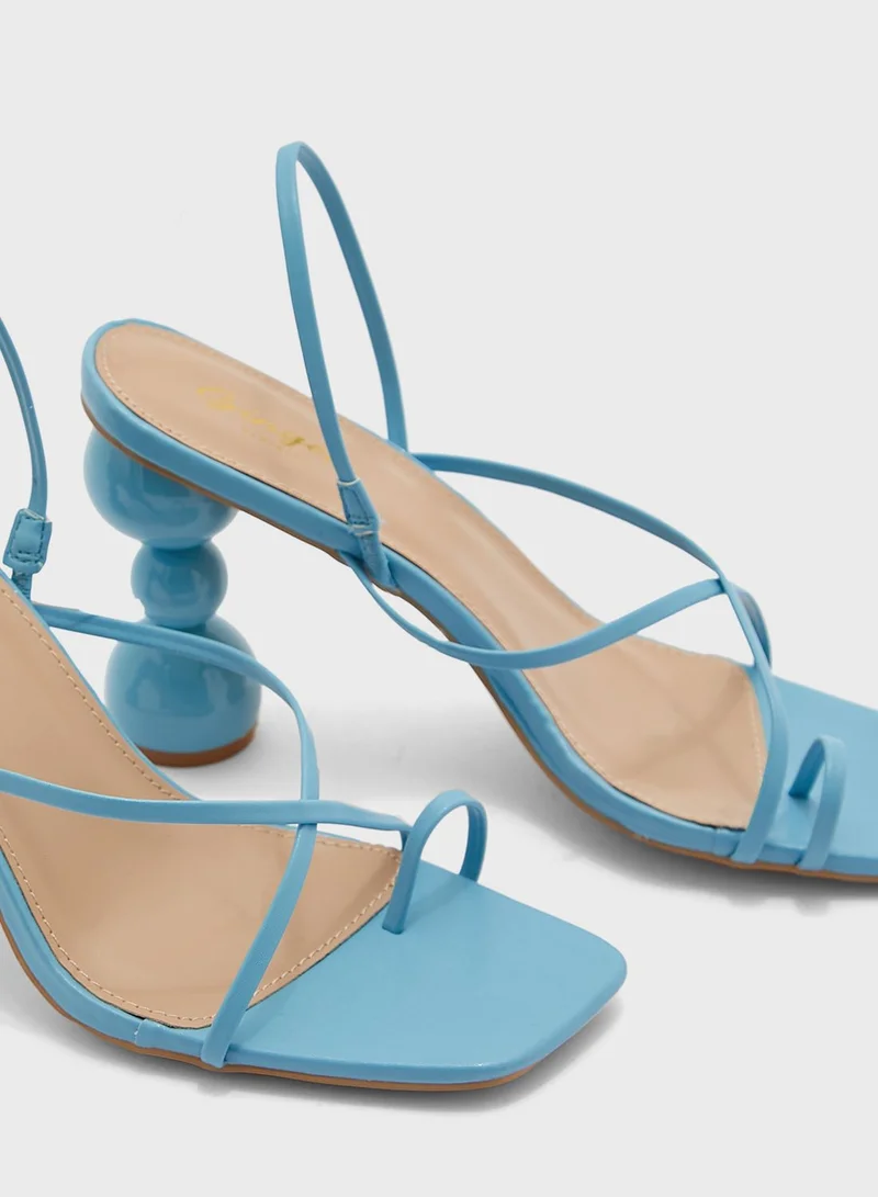 Ginger Feature Heel Strappy Sandal