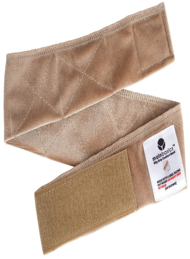 MainBasics Wig Grip Band for Keeping Wigs in Place Adjustable Velvet Wig Headband (Beige) - Image 5
