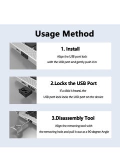 SYOSI USB Port Blocker Set with Key, USB A Dust Cap Female Port Protector, Locking USB Port and Dust Blocker for Computers, TVs, Routers, Black,10Pcs  - Image 4