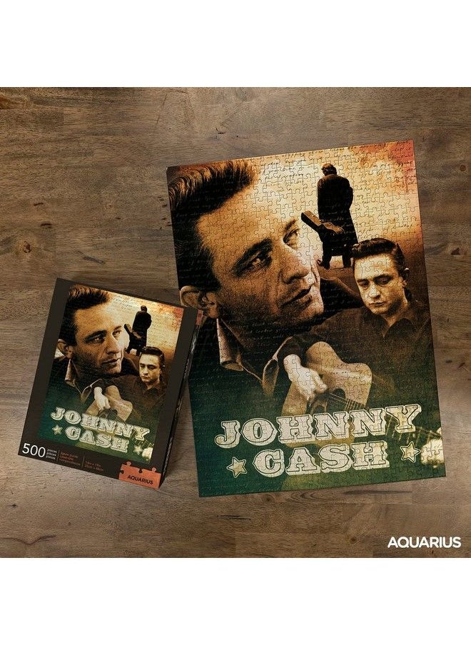 Aquarius - Johnny Cash Puzzle (500 Piece Jigsaw Puzzle) Glare Free Precision Fit Officially Licensed Johnny Cash Merchandise & Collectibles 14 X 19 Inches - Image 1