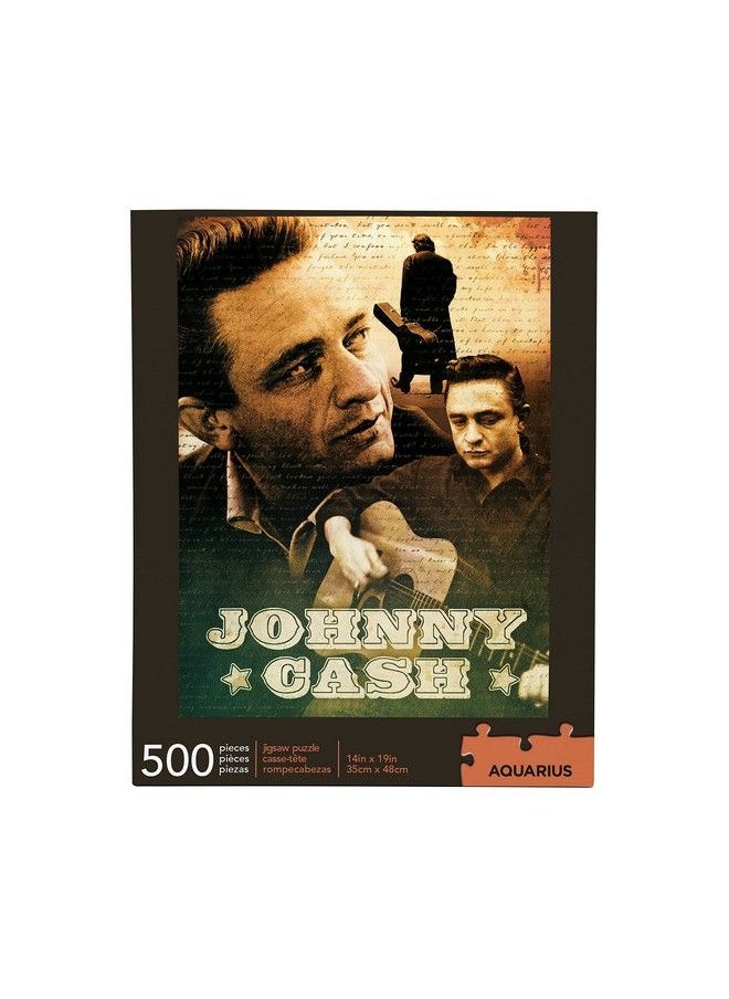 Aquarius - Johnny Cash Puzzle (500 Piece Jigsaw Puzzle) Glare Free Precision Fit Officially Licensed Johnny Cash Merchandise & Collectibles 14 X 19 Inches - Image 1