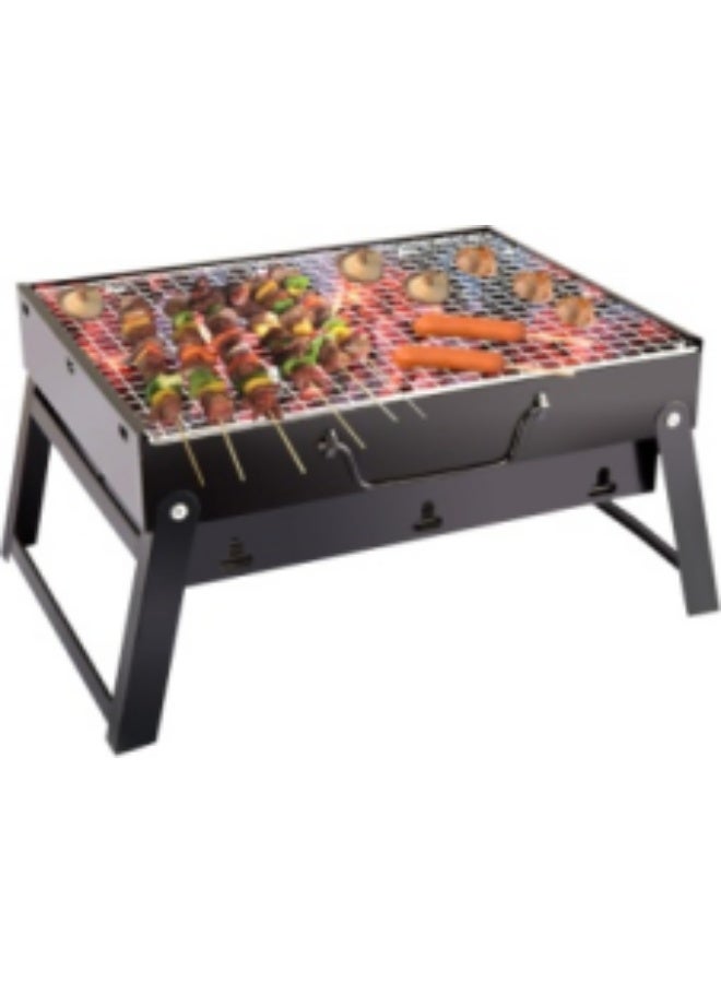 Talzeo Charcoal Barbeque Grill, Foldable Barbeque Stand with Handle, Portable Tabletop Barbeque Grill for Outdoor Cooking Beach Party Picnics Camping Hiking. (black-2) - Image 5