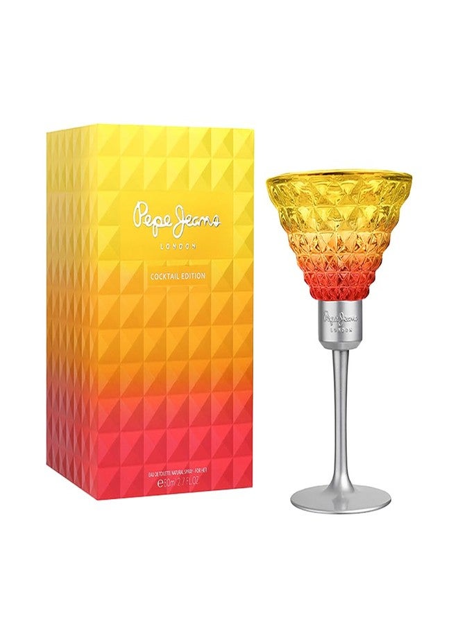 Pepe Jeans London Cocktail EDT for Women 80ml, Yellow and pink - Image 2