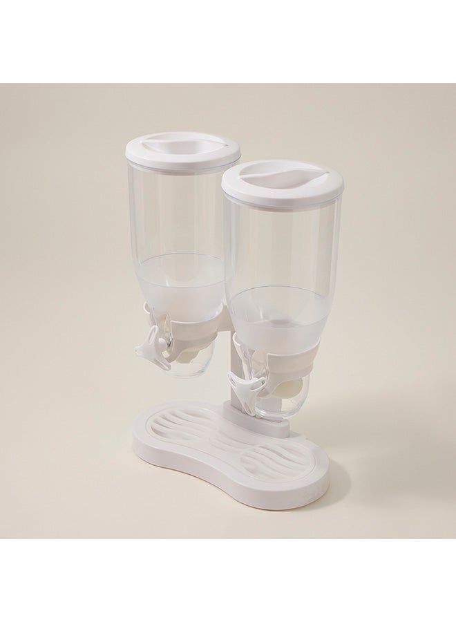 Alberto Double Cereal Dispenser Color White Plastic - Image 3