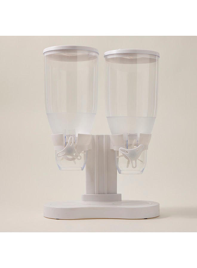 Alberto Double Cereal Dispenser Color White Plastic - Image 2