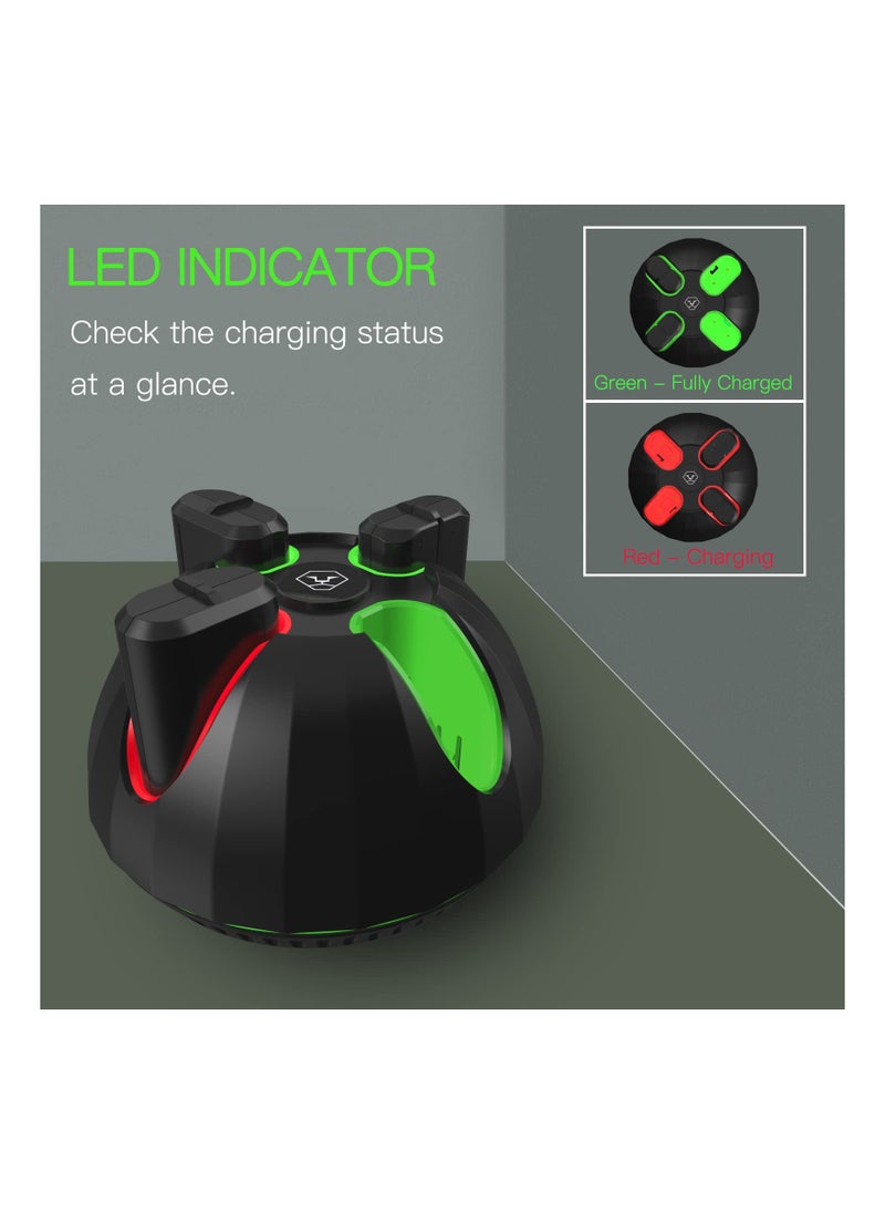SYOSI - 4 x 1300mAh Rechargeable Controller Battery Packs Compatible with Xbox Series X/Xbox Series S/Xbox One/Xbox One S/X/Elite Controller, 4 Slot Battery Station and Charging Station for Controllers - Image 1