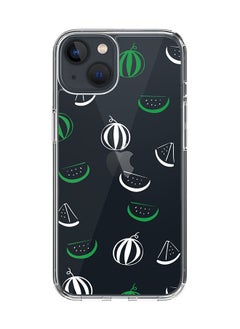 Classic Clear Case for Apple iPhone 15 Hybrid Soft Case Flexible Edges Anti Drop TPU PC Gel Thin Transparent Cover [ Designed for Apple iPhone 15 ] - Watermelon Bits