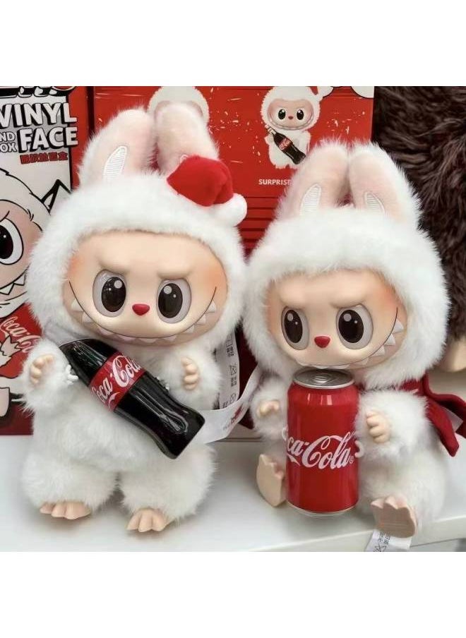 Labubu Generation Of The Motherland Version Of Macaron Bubble Series Fun Blind Box Vinyl Face Plush Doll-Colour:Coke Gray Sitting Style-High:Cola  - Image 2