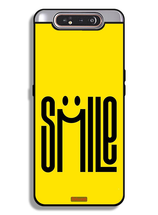 Tolwak Samsung Galaxy A80 Protective Case Cover Smile Art - Image 1