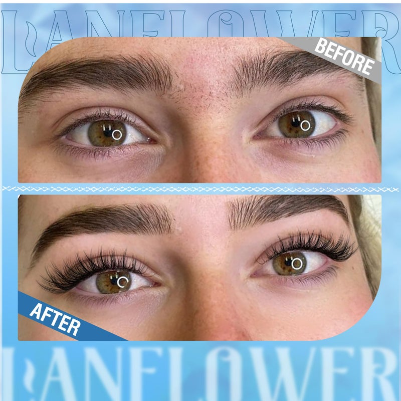 LANFLOWER Wispy Lash Clusters Kit Natural Lash Extension Kit C Curved Eyelash Extension Kit 10-16mm Eyelash Clusters Thin Band Cluster Eyelash Extensions Kit 154pcs Individual Lashes by Lanflower - Image 3