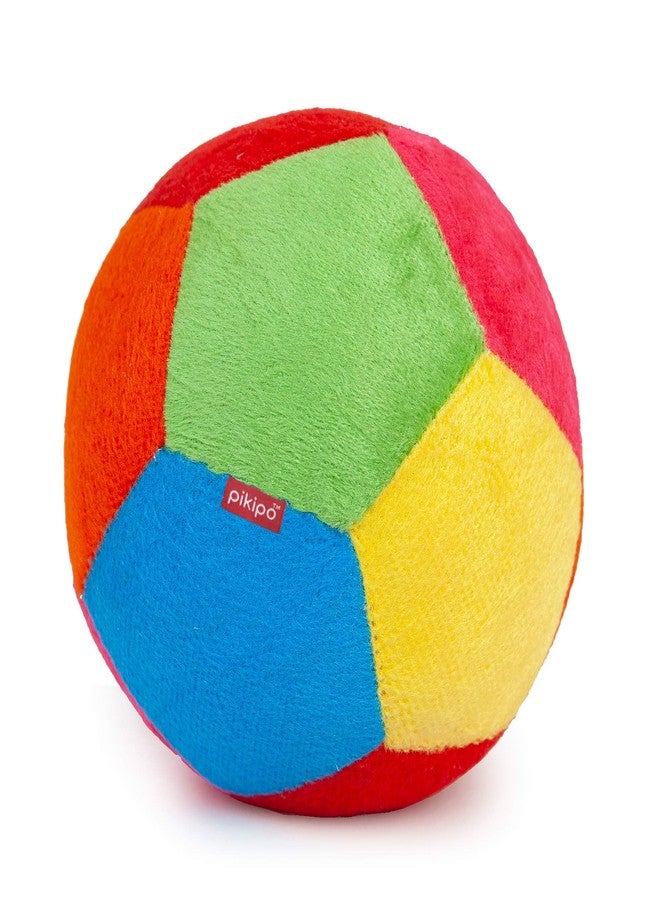 Pikipo Multicolor Stuffed Soft Ball with Rattle Sound (Medium, 15cm) - Image 1