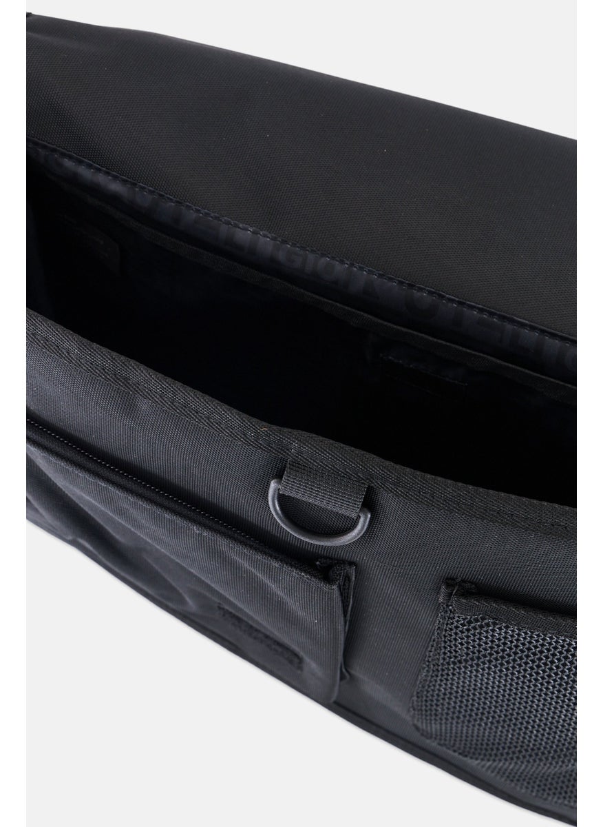 TRUE RELIGION Men Brand Logo Messenger Bag 26 H x 38 L x 11 W cm, Black  - Image 3
