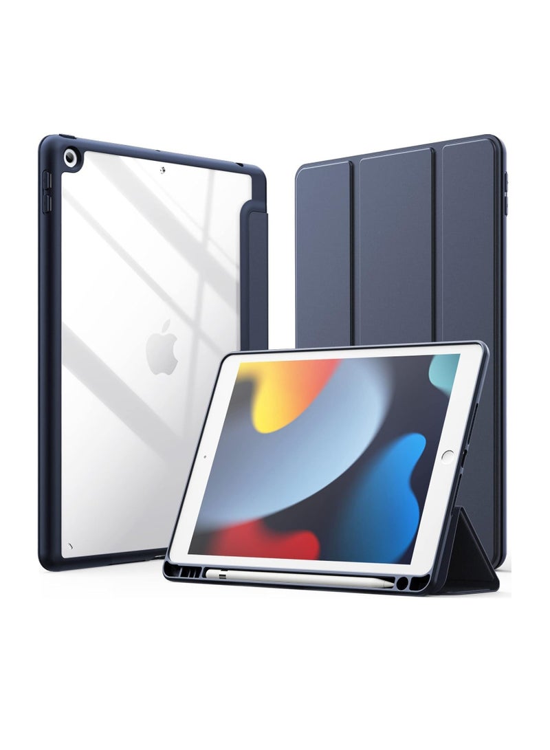 EVO iPad 6th/5th Generation Case (9.7-inch, 2018/2017), iPad Pro 9.7 inch 2016, iPad Air 2nd/1st Gen, Shockproof Bumper Back Cover with Built-in Pencil Holder, Auto Sleep/Wake Blue  - Image 1