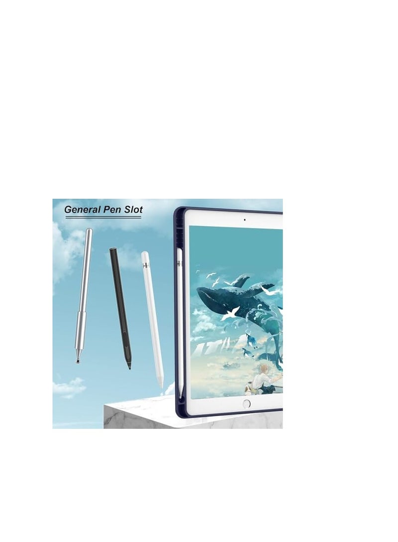 EVO iPad 6th/5th Generation Case (9.7-inch, 2018/2017), iPad Pro 9.7 inch 2016, iPad Air 2nd/1st Gen, Shockproof Bumper Back Cover with Built-in Pencil Holder, Auto Sleep/Wake Blue  - Image 4