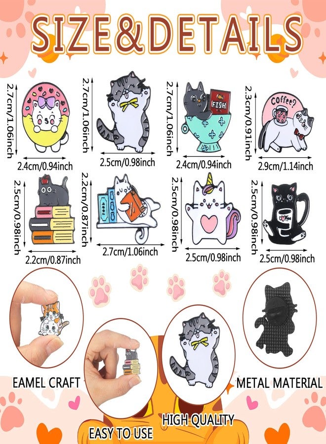 CraftyDream 40 Pcs Cat Enamel Pins for Backpacks Christmas Party Gifts for Cat Lovers Funny Cats Lapel Pins Lovely Cute Brooch Gifts for People Who Love Cats Clothes Bags Accessories - Image 2