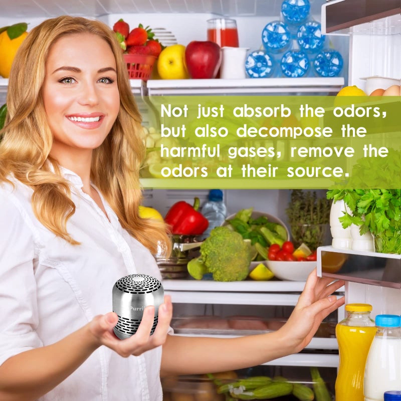 Purriko Refrigerator Deodorizer,Lasts for 10 Years,Refrigerator Odor Eliminator,Fridge Deodorizer,More Effective Than Baking Soda Bamboo Air Purifying Bags  - Image 2