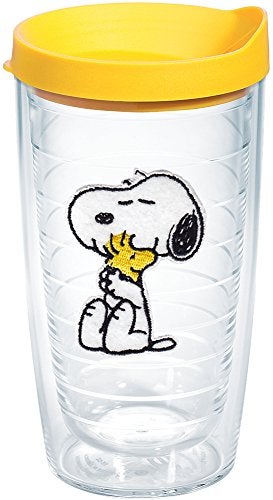 Tervis Peanuts Best Buddies Collection Snoopy Woodstock House Made in USA Double Walled Insulated Tumbler Travel Cup Keeps Drinks Cold  Hot 16oz Felt