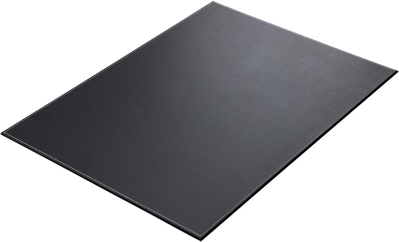 KINGFOM Desk Pad & Mat 24" x 18" Protector Large Mouse Pad PU Leather for Desktops and Laptops (Black) - Image 5