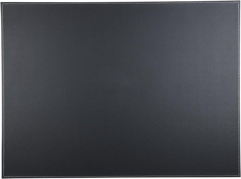 KINGFOM Desk Pad & Mat 24" x 18" Protector Large Mouse Pad PU Leather for Desktops and Laptops (Black) - Image 1