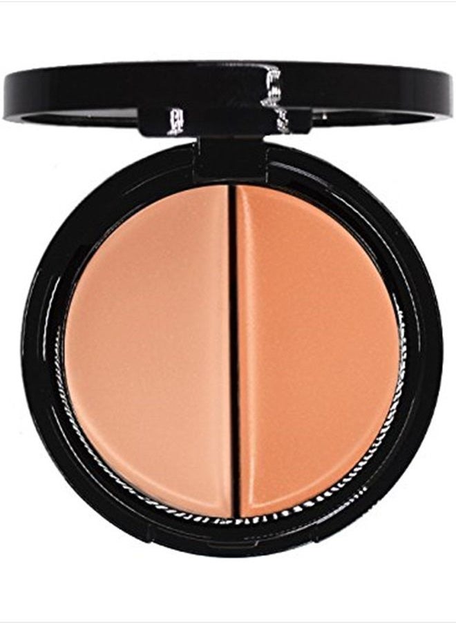 EVE PEARL Dual Salmon Concealer And 202 Concealer Blender Brush Full Coverage Under Brighten Eye Pro Concealer Brush Set Makeup Kit (Tan)  - Image 2