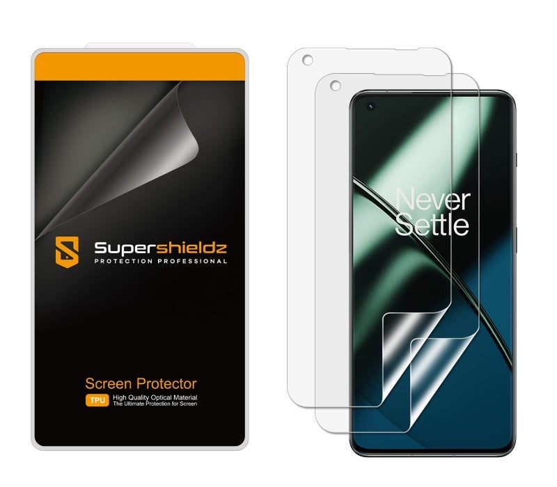 Supershieldz 2 Pack Designed for OnePlus 11 5G Screen Protector High Definition Clear Shield TPU - Image 3