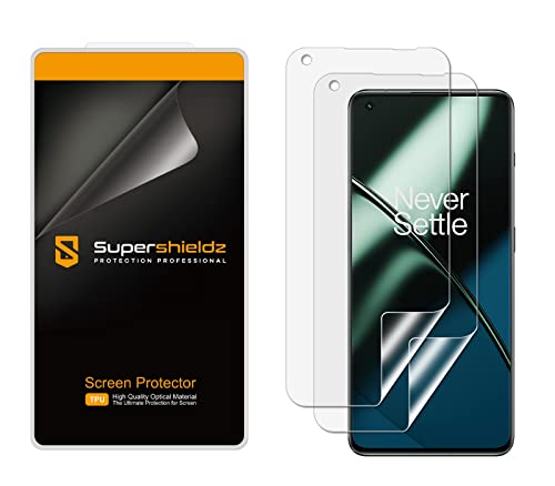 Supershieldz 2 Pack Designed for OnePlus 11 5G Screen Protector High Definition Clear Shield TPU - Image 1