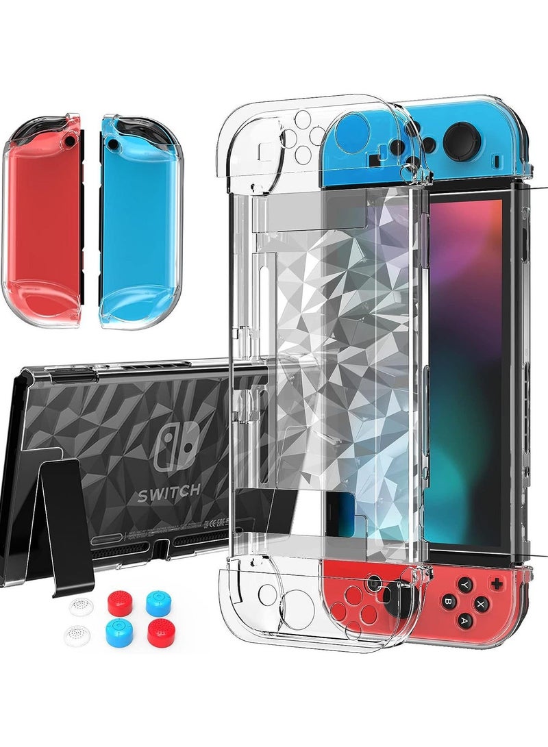 general Switch NS Protection Kit Slim Direct-Plug TV Dock + Tempered Glass Screen Protector + Red/Blue Joystick Caps (2 Pairs) Transparent PC Protective Accessories - Image 1