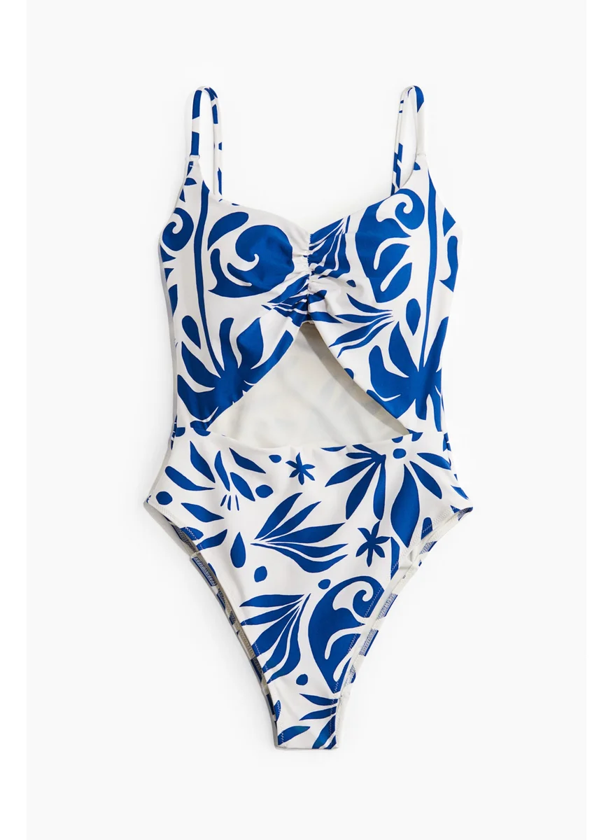 H&M Padded-Cup High-Leg Swimsuit