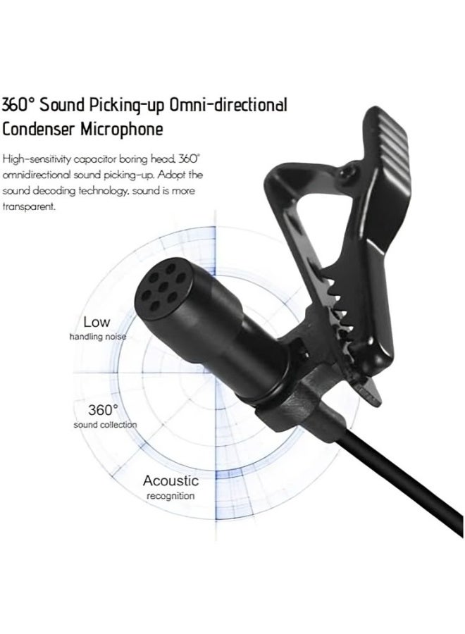 Mamen Professional Lavalier Microphone with 3.5mm TRS Connector, Omnidirectional Clip-On Condenser Microphone for DSLR Cameras, Smartphones, Audio Recorders, Interviews, Podcasting, Vlogging, Live Streaming and Content Creation - Image 5