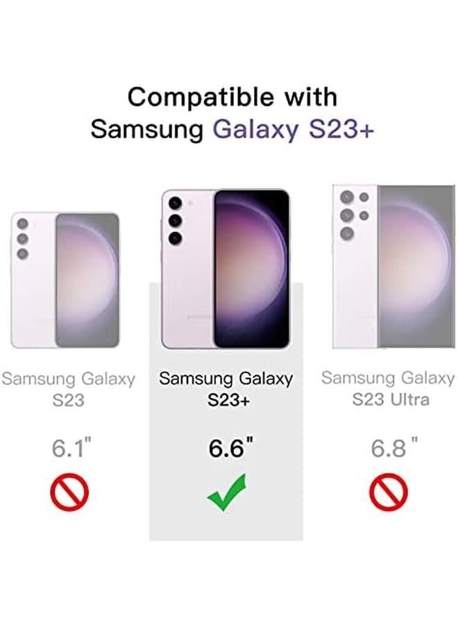 جي تيك واقي شاشة لهاتف Samsung Galaxy S23+ S23 Plus 5G مقاس 6.6 بوصة مع واقي عدسة الكاميرا من الزجاج المقوى متوافق مع معرف بصمة الإصبع عالي الوضوح، عبوتان لكل منهما - Image 3