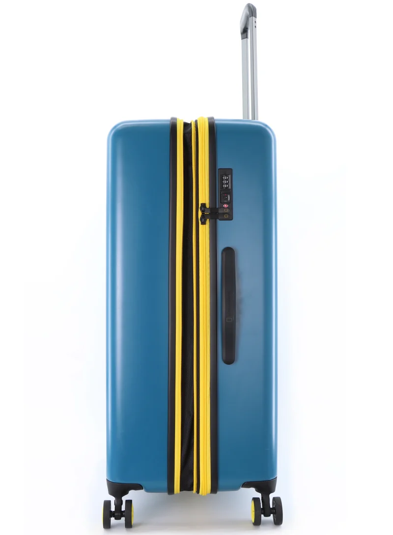 NATIONAL GEOGRAPHIC National Geographic Globe ABS Hard Shell Large Check-In Suitcase Blue, Durable Lightweight Travel Luggage, 4 Double Wheel Trolley Bag with TSA Combination Lock (71 cm/28 Inch).