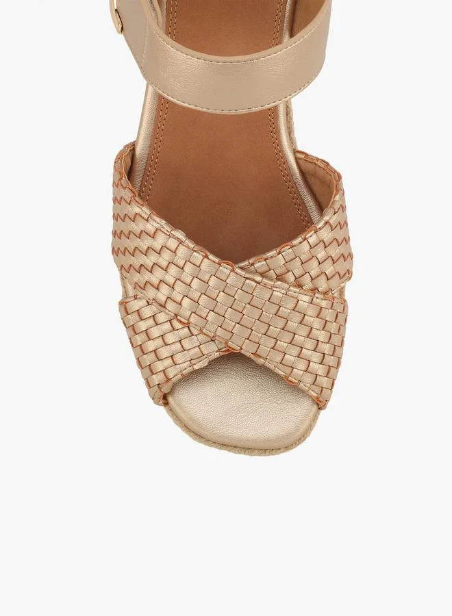 Peppermint GOLD Women Ankle Strap Espadrilles for Women | Best Price UAE