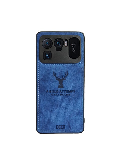ELMO3EZZ Xiaomi Mi 11 Ultra Digital Luxury Soft Texture Patterned TPU Cloth Case, Dirt-Resistant, Anti-Shock, Anti-Fingerprint, Full Body Protective For Xiaomi Mi 11 Ultra (Blue)