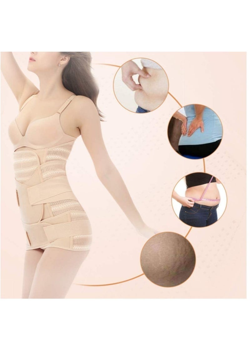 ELTRAZONE 3 in 1 Postpartum Belt - Breathable Postpartum Recovery Postnatal Corset Belt after Pregnancy Maternity, Light skin-L - Image 4