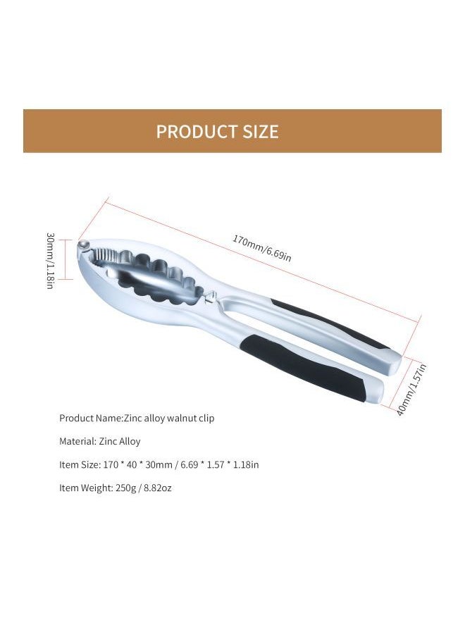 NIBEMINENT - Zinc Alloy Nut Cracker Silver/Black - Image 1