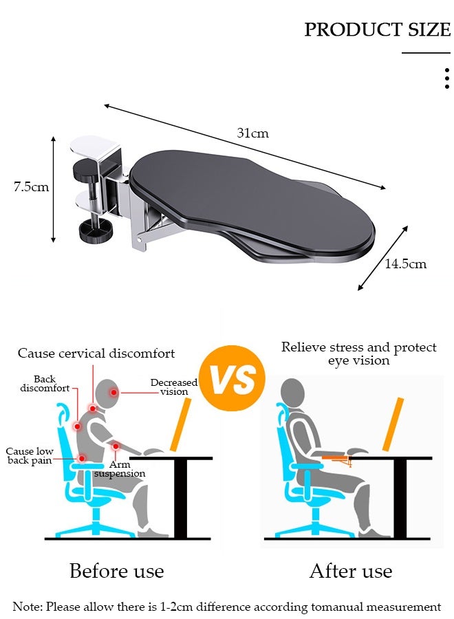 DUNISO دعامة ذراع الكمبيوتر للطاولة، دعامة ذراع قابلة للتعديل لدعم مكتب الكمبيوتر، موسع ذراع مريح للطاولة، المكتب، الكرسي، المكتب - Image 2