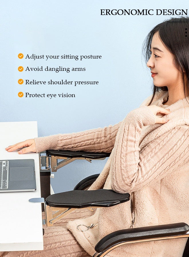 DUNISO دعامة ذراع الكمبيوتر للطاولة، دعامة ذراع قابلة للتعديل لدعم مكتب الكمبيوتر، موسع ذراع مريح للطاولة، المكتب، الكرسي، المكتب - Image 3